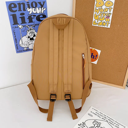 Trendy Lady Nylon High Capacity College Pocket Fashion Female Book Bag Girl Travel Laptop Backpack Teen Women Leisure School Bag
