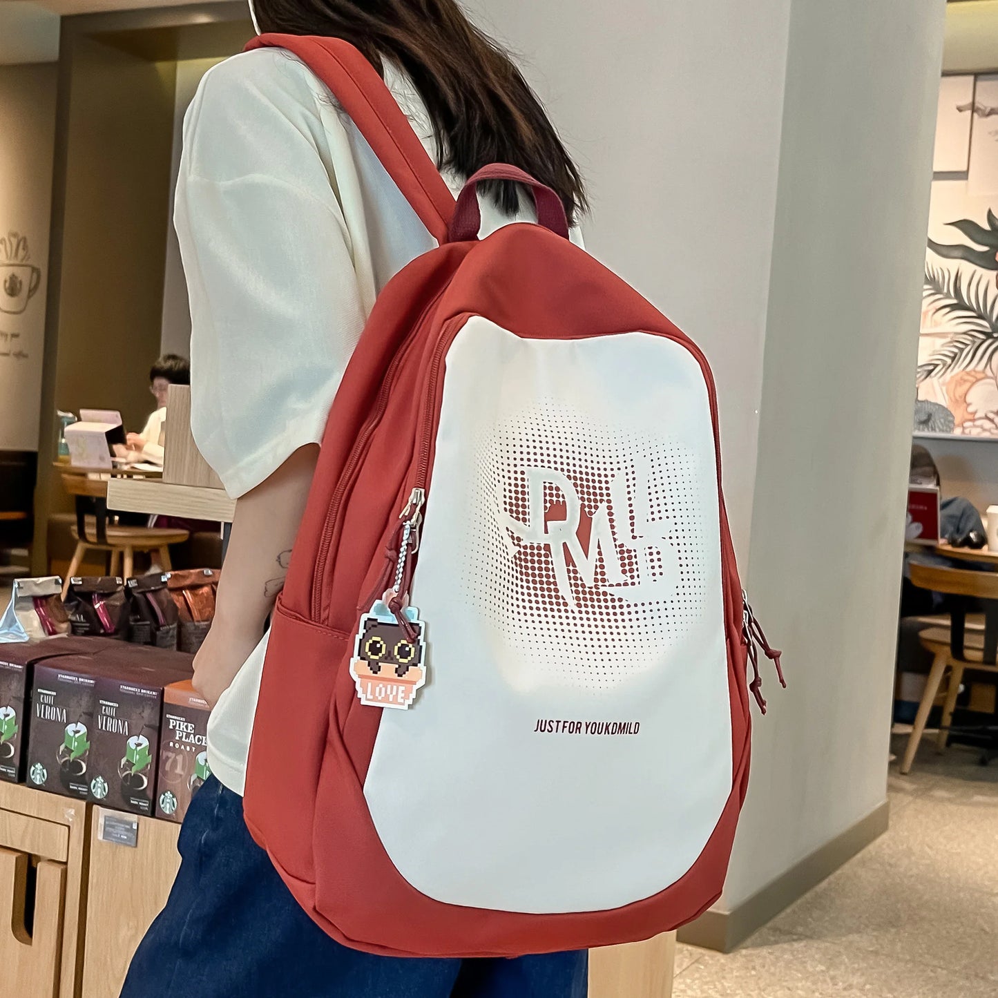 Trendy Lady Nylon High Capacity College Pocket Fashion Female Book Bag Girl Travel Laptop Backpack Teen Women Leisure School Bag