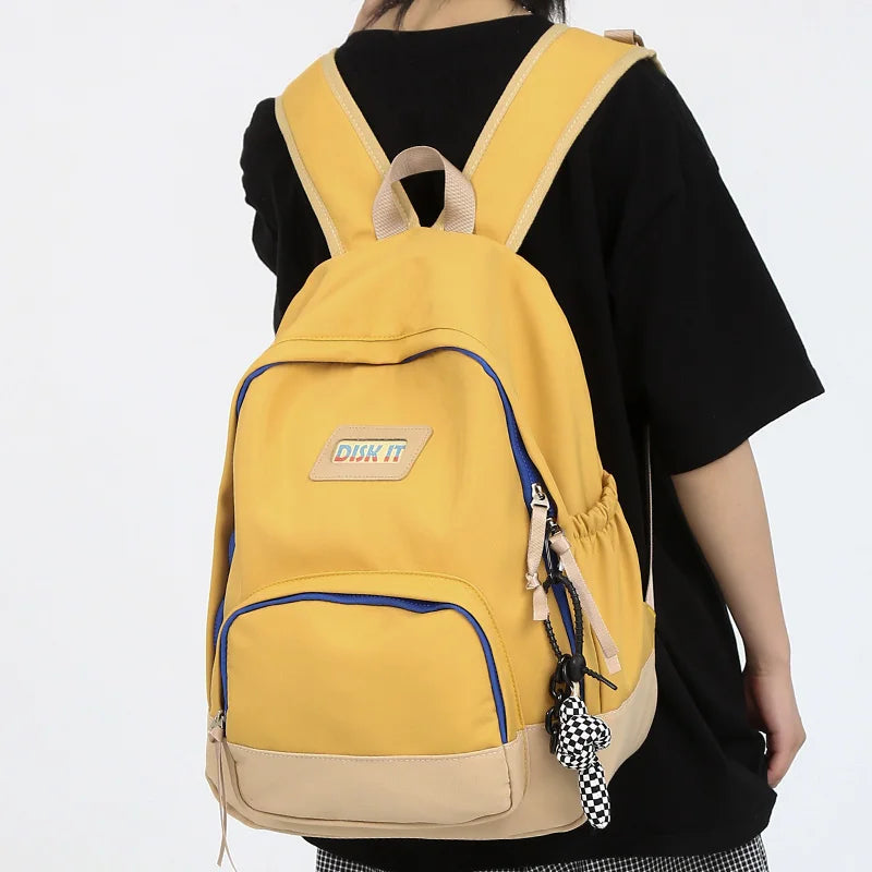 Trendy Lady Nylon Student Backpack New Male Women College Backpack Girl Boy Laptop School Bag Fashion Female Men Travel Book Bag