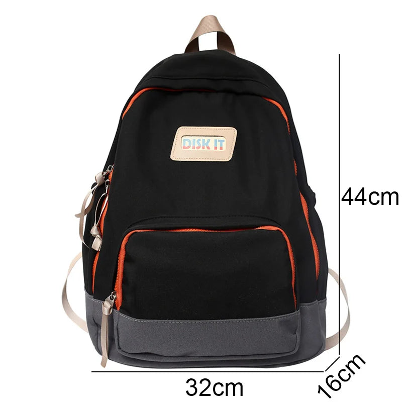 Trendy Lady Nylon Student Backpack New Male Women College Backpack Girl Boy Laptop School Bag Fashion Female Men Travel Book Bag