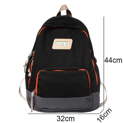 Trendy Lady Nylon Student Backpack New Male Women College Backpack Girl Boy Laptop School Bag Fashion Female Men Travel Book Bag