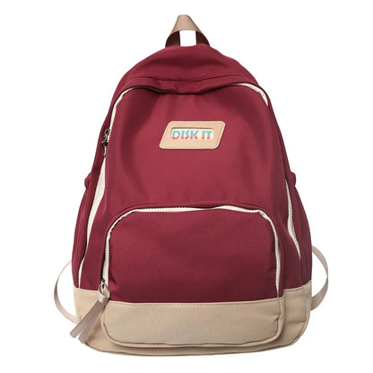 Trendy Lady Nylon Student Backpack New Male Women College Backpack Girl Boy Laptop School Bag Fashion Female Men Travel Book Bag