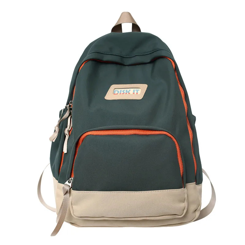 Trendy Lady Nylon Student Backpack New Male Women College Backpack Girl Boy Laptop School Bag Fashion Female Men Travel Book Bag