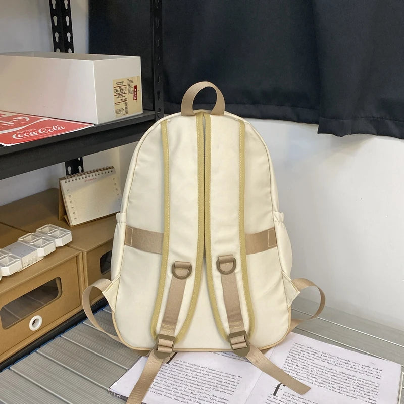 Trendy Lady Nylon Student Backpack New Male Women College Backpack Girl Boy Laptop School Bag Fashion Female Men Travel Book Bag