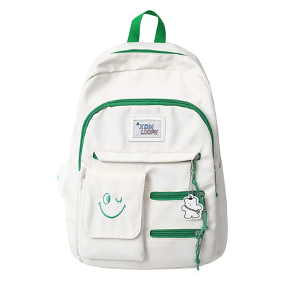 Trendy Lady Waterproof Kawaii Nylon Book Bag Female Laptop College Backpack Girl Cute School Bags Fashion Women Backpack Student