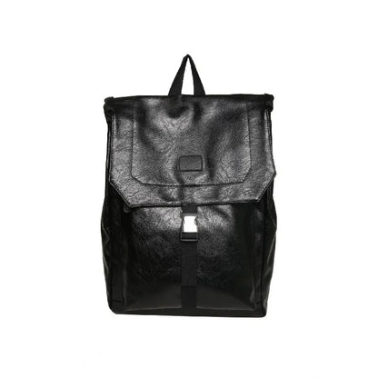 Trendy Leather Men's Korean Style Travel Backpack High Quality Male Laptop Bag Fashion Student School Bags