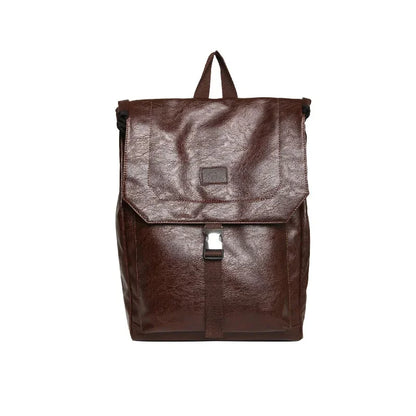 Trendy Leather Men's Korean Style Travel Backpack High Quality Male Laptop Bag Fashion Student School Bags