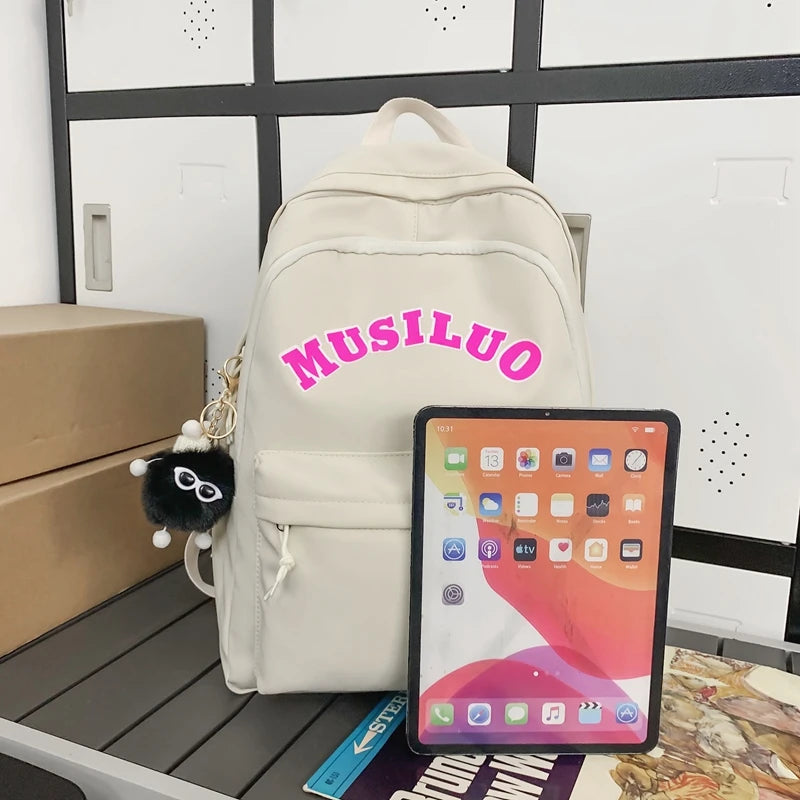 Trendy Men Women Green Leisure Book Bag Male Student Nylon Girl Boy Travel School Bag Cool Lady Laptop College Backpacks Fashion