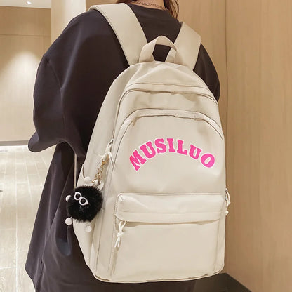 Trendy Men Women Green Leisure Book Bag Male Student Nylon Girl Boy Travel School Bag Cool Lady Laptop College Backpacks Fashion