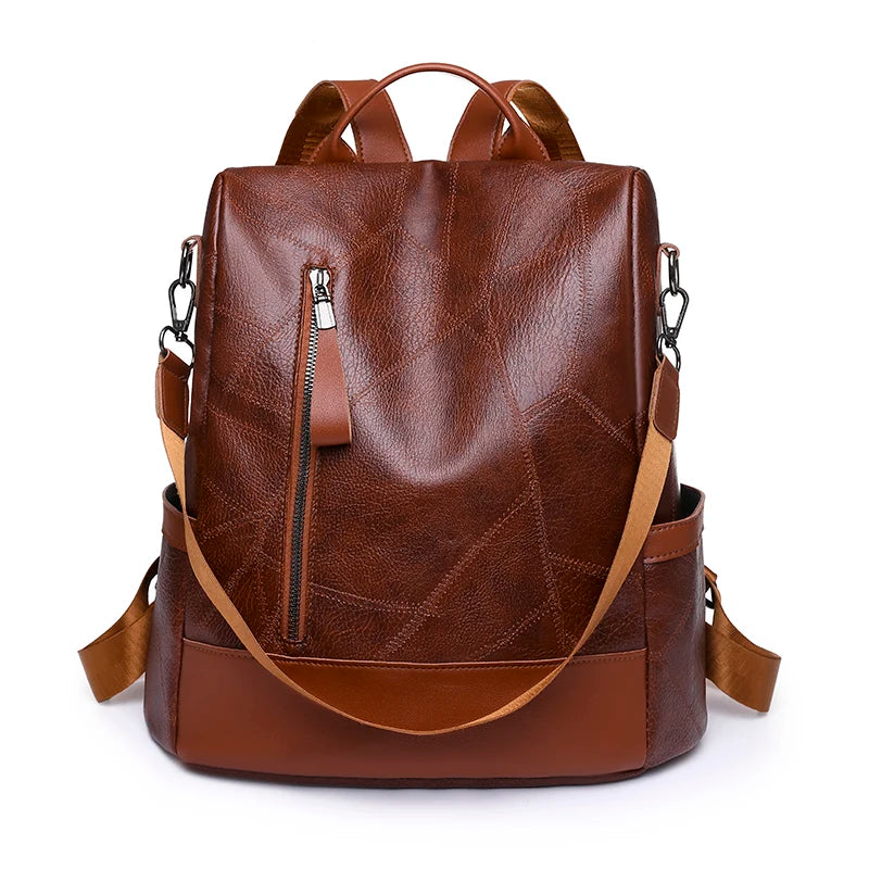 Trendy Multifunctional High Capacity Anti Theft Backpack Luxurious Women's Designer Brand Backpacks High Quality Leather Bookbag