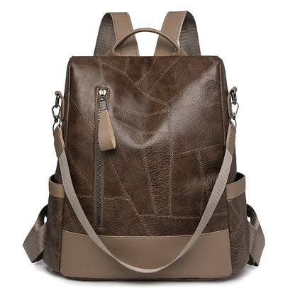 Trendy Multifunctional High Capacity Anti Theft Backpack Luxurious Women's Designer Brand Backpacks High Quality Leather Bookbag