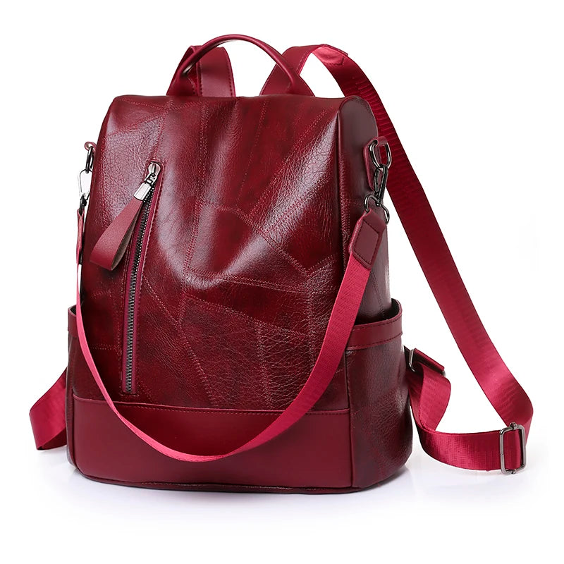 Trendy Multifunctional High Capacity Anti Theft Backpack Luxurious Women's Designer Brand Backpacks High Quality Leather Bookbag