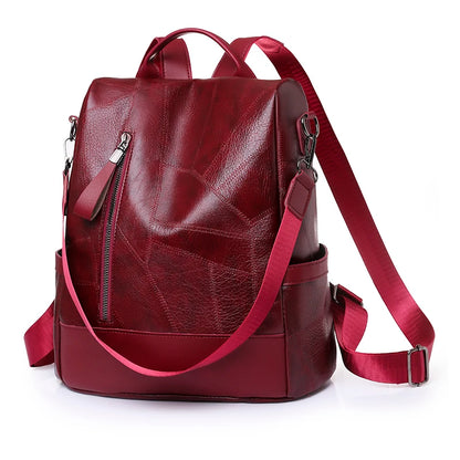 Trendy Multifunctional High Capacity Anti Theft Backpack Luxurious Women's Designer Brand Backpacks High Quality Leather Bookbag