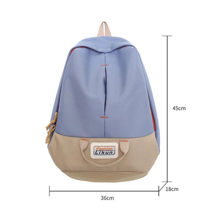 Trendy Patchwork Color Female Backpack Unisex Laptop College Student Rucksack Fashion Nylon School Bag For Teenage Girls Boys