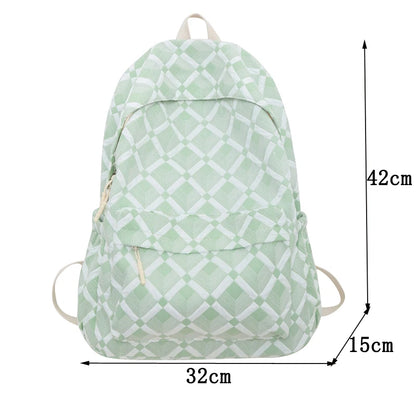 Trendy Plaid Girl Fashion Travel School Bag Kawaii Waterproof Lady Backpack Women Laptop Book Bag Female College Backpack