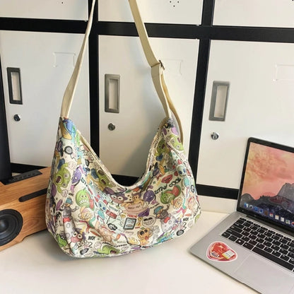 Trendy Single Shoulder Canvas Crossbody Bag Perfect for Fashion forward Women