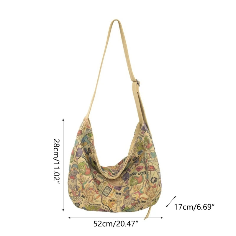 Trendy Single Shoulder Canvas Crossbody Bag Perfect for Fashion forward Women