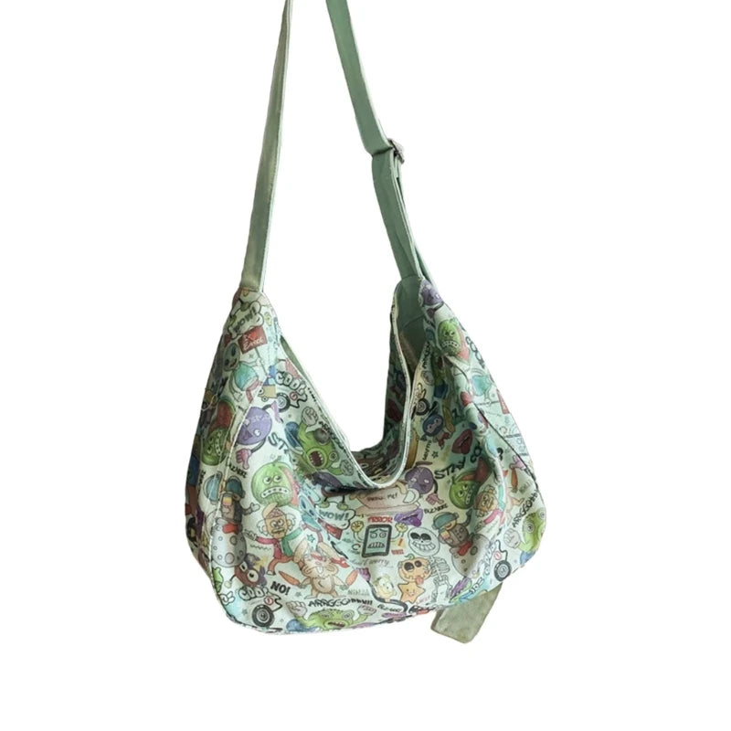 Trendy Single Shoulder Canvas Crossbody Bag Perfect for Fashion forward Women