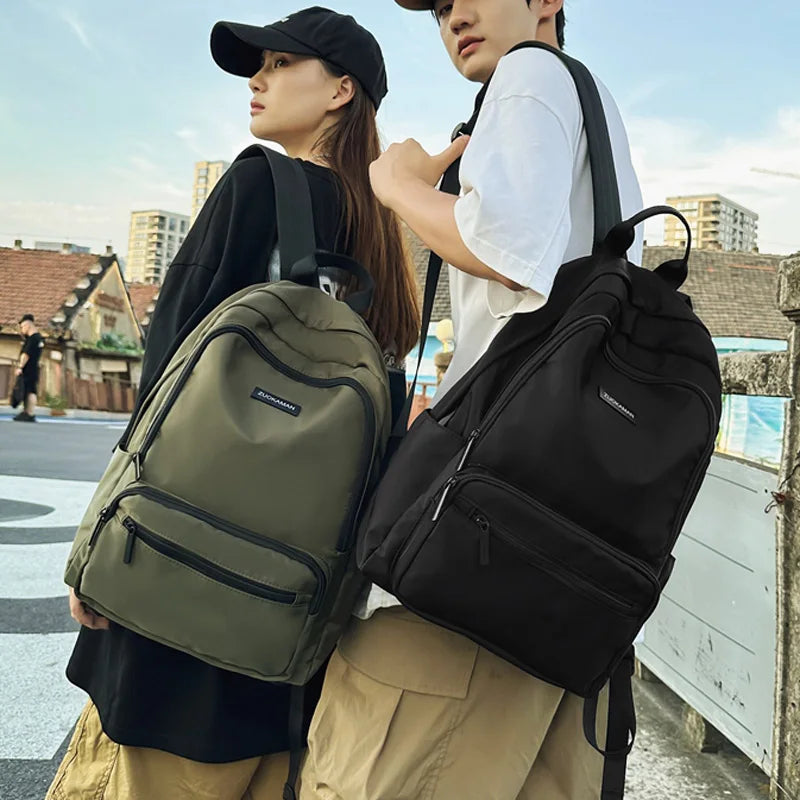 Trendy Solid Color Girl Fashion Travel School Bag Simple Waterproof Lady Backpack Women Laptop Book Bag Female College Backpack
