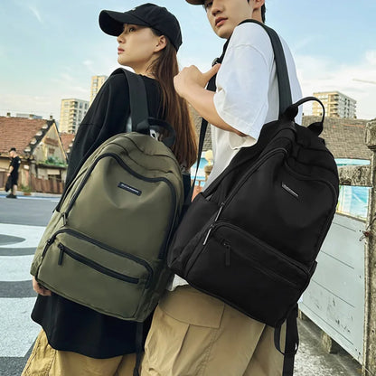 Trendy Solid Color Girl Fashion Travel School Bag Simple Waterproof Lady Backpack Women Laptop Book Bag Female College Backpack