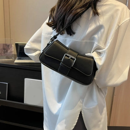 Trendy Underarm Shoulder Bag with Adjustable Strap Fashionable Solid Color Crossbody Bag for Women