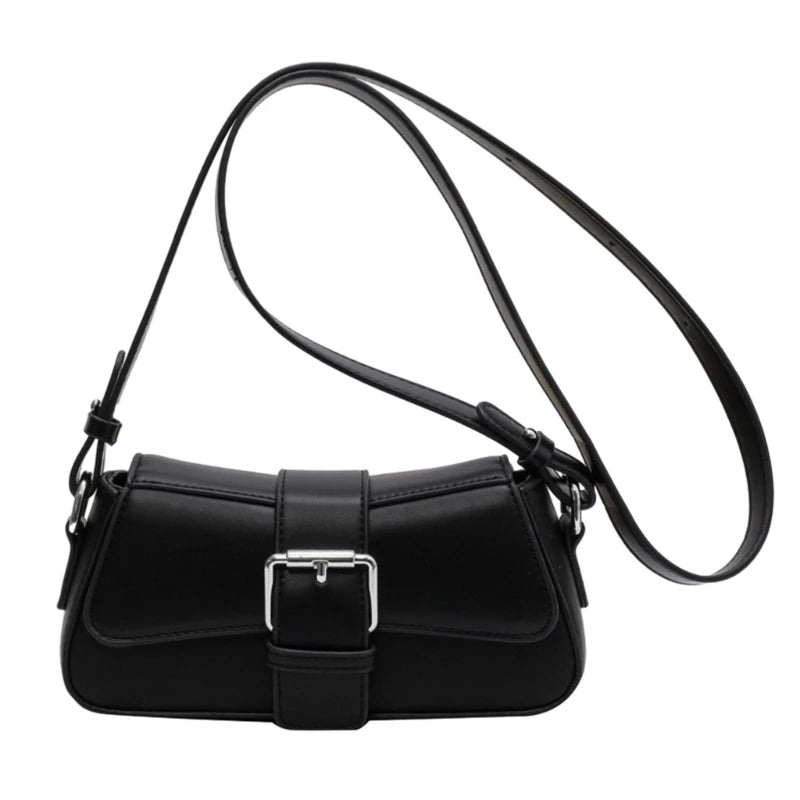 Trendy Underarm Shoulder Bag with Adjustable Strap Fashionable Solid Color Crossbody Bag for Women