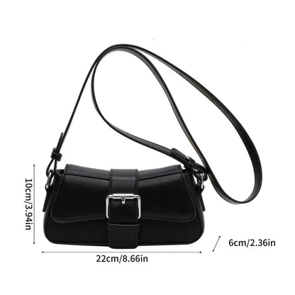 Trendy Underarm Shoulder Bag with Adjustable Strap Fashionable Solid Color Crossbody Bag for Women