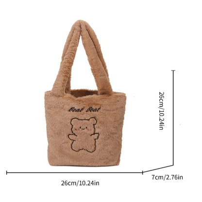 Trendy Winter Plush Handbag Soft and Comfortable Shoulder Bag Perfect for Everyday Errands and Commuting