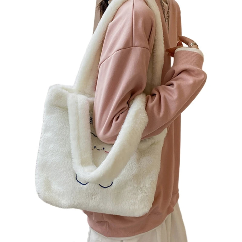 Trendy Winter Plush Handbag Soft and Comfortable Shoulder Bag Perfect for Everyday Errands and Commuting