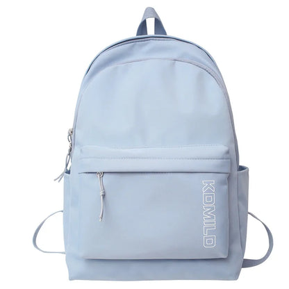 Trendy Women Cute Green Nylon School Bag Girl Travel Book Backpack Fashion Lady Leisure Bag Female Solid College Backpack Laptop