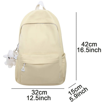 Trendy Women Green Kawaii College Backpack Lady Laptop Fashion Female Travel Cute Student BookBag Girl Nylon School Bag Cool New