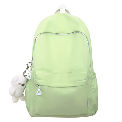 Trendy Women Green Kawaii College Backpack Lady Laptop Fashion Female Travel Cute Student BookBag Girl Nylon School Bag Cool New