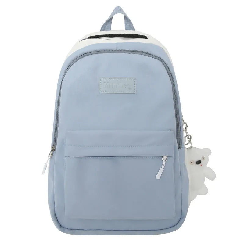 Trendy Women Green Laptop Waterproof School Bag Female Fashion Lady High Capacity College Backpack Cute Girl Travel Book Bag New