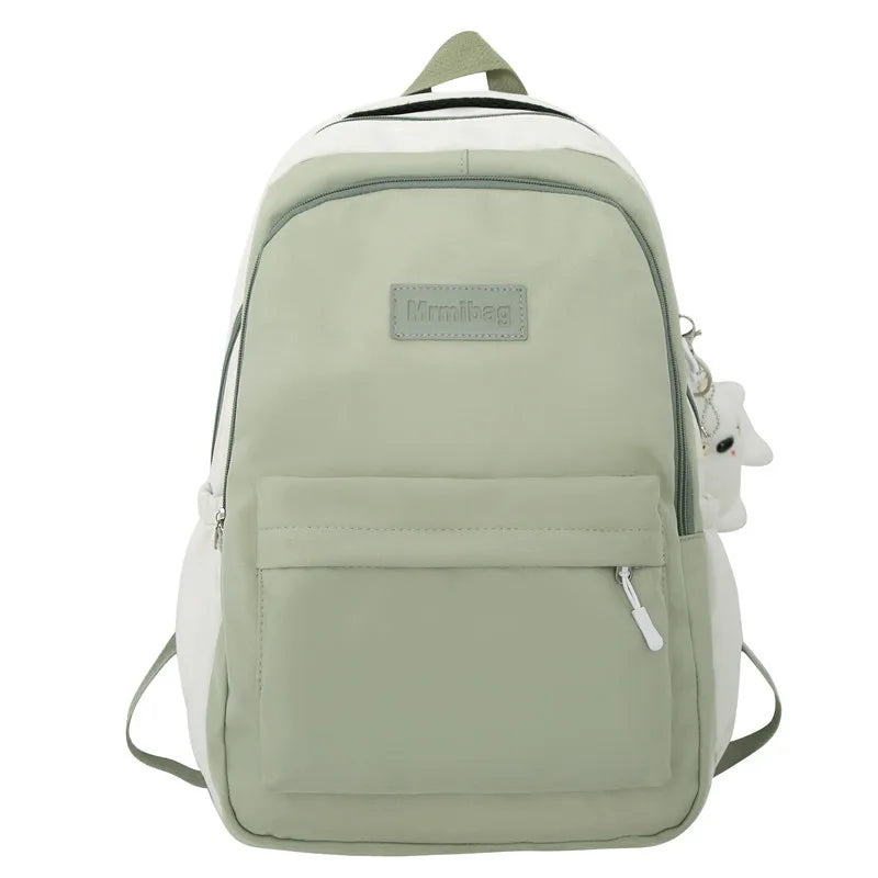 Trendy Women Green Laptop Waterproof School Bag Female Fashion Lady High Capacity College Backpack Cute Girl Travel Book Bag New