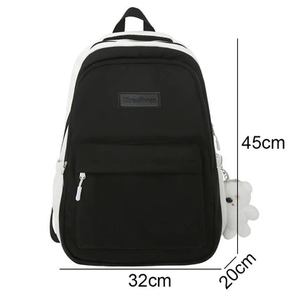 Trendy Women Green Laptop Waterproof School Bag Female Fashion Lady High Capacity College Backpack Cute Girl Travel Book Bag New