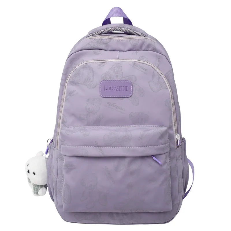 Trendy Women High Capacity Printing Laptop Female Waterproof School Bag Fashion Lady College Backpack Cute Girl Travel Book Bags