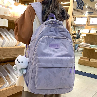 Trendy Women High Capacity Printing Laptop Female Waterproof School Bag Fashion Lady College Backpack Cute Girl Travel Book Bags