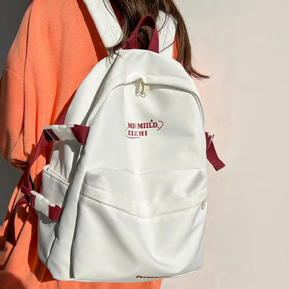 Trendy Women Kawaii Waterproof Laptop School Bag Cool Girl Nylon College Backpack Female Fashion Backpack Ladies Travel Book Bag