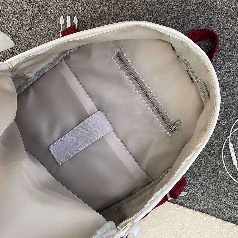 Trendy Women Kawaii Waterproof Laptop School Bag Cool Girl Nylon College Backpack Female Fashion Backpack Ladies Travel Book Bag
