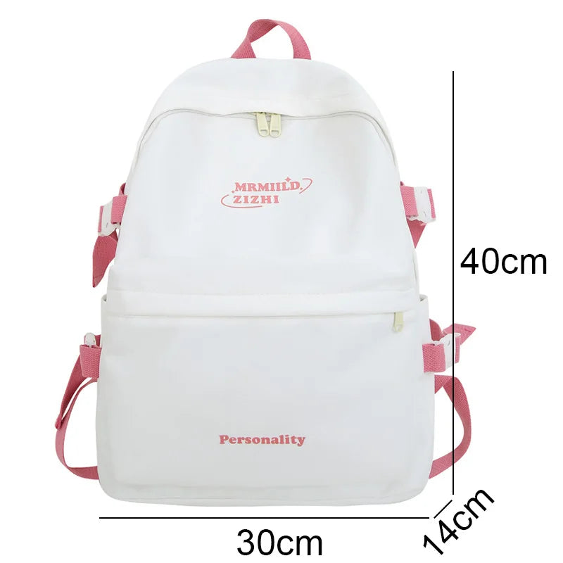 Trendy Women Kawaii Waterproof Laptop School Bag Cool Girl Nylon College Backpack Female Fashion Backpack Ladies Travel Book Bag