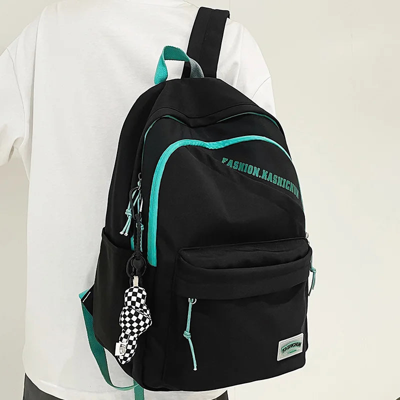 Trendy Women Men School Bag Boy Girl Nylon Student Travel Backpack Fashion Male Lady Book Bag Female Laptop College Backpack New