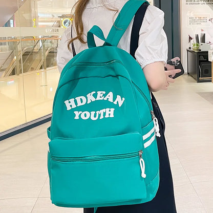 Trendy Women Nylon Purple Laptop Book Bag Girl Travel School Bag Fashion Cute Female College Backpack Lady Student Backpack Cool