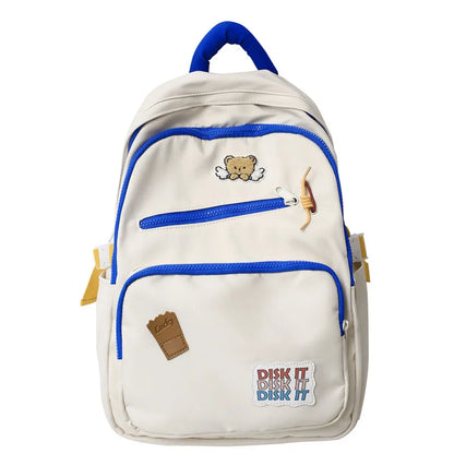 Trendy Women Nylon School Bag New Lady Leisure College Backpack Female Student Bag Fashion Girl Travel Book Laptop Backpack Cool