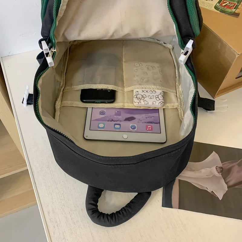 Trendy Women Nylon School Bag New Lady Leisure College Backpack Female Student Bag Fashion Girl Travel Book Laptop Backpack Cool