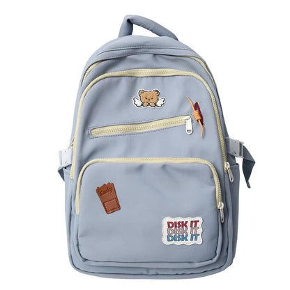 Trendy Women Nylon School Bag New Lady Leisure College Backpack Female Student Bag Fashion Girl Travel Book Laptop Backpack Cool