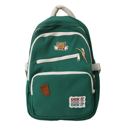 Trendy Women Nylon School Bag New Lady Leisure College Backpack Female Student Bag Fashion Girl Travel Book Laptop Backpack Cool