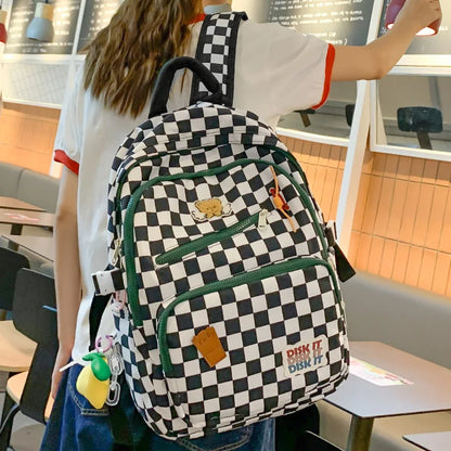 Trendy Women Nylon School Bag New Lady Leisure College Backpack Female Student Bag Fashion Girl Travel Book Laptop Backpack Cool