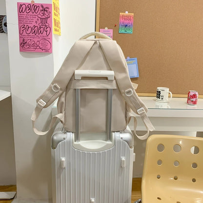 Trendy Women Pink School Bag New Girl Travel Book Backpack Fashion Ladies Kawaii College Backpack Cool Female Laptop Student Bag