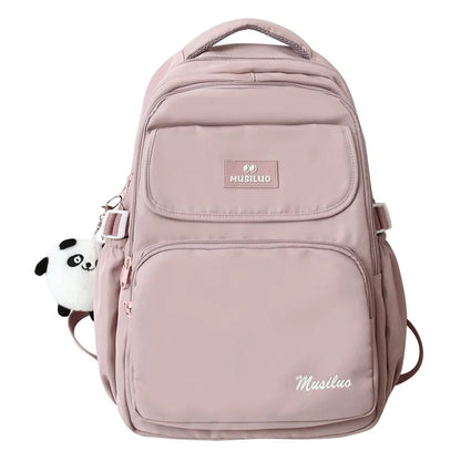 Trendy Women Pink School Bag New Girl Travel Book Backpack Fashion Ladies Kawaii College Backpack Cool Female Laptop Student Bag