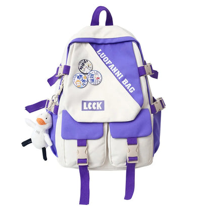 Trendy Women Waterproof School Bag Girl Travel Book Backpack Fashion Lady Kawaii College Backpack Cool Female Laptop Student Bag